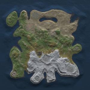 Thumbnail Rust Map: Barren, Size: 3300, Seed: 13396, 12 Monuments