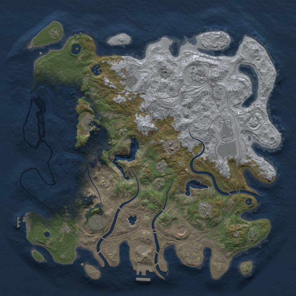 Rust Map: Procedural Map, Size: 4250, Seed: 76923079, 15 Monuments