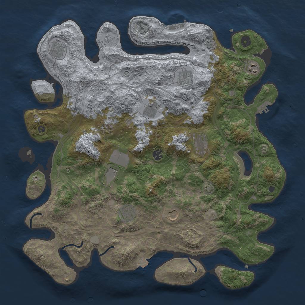 Rust Map: Procedural Map, Size: 4250, Seed: 15575512, 19 Monuments