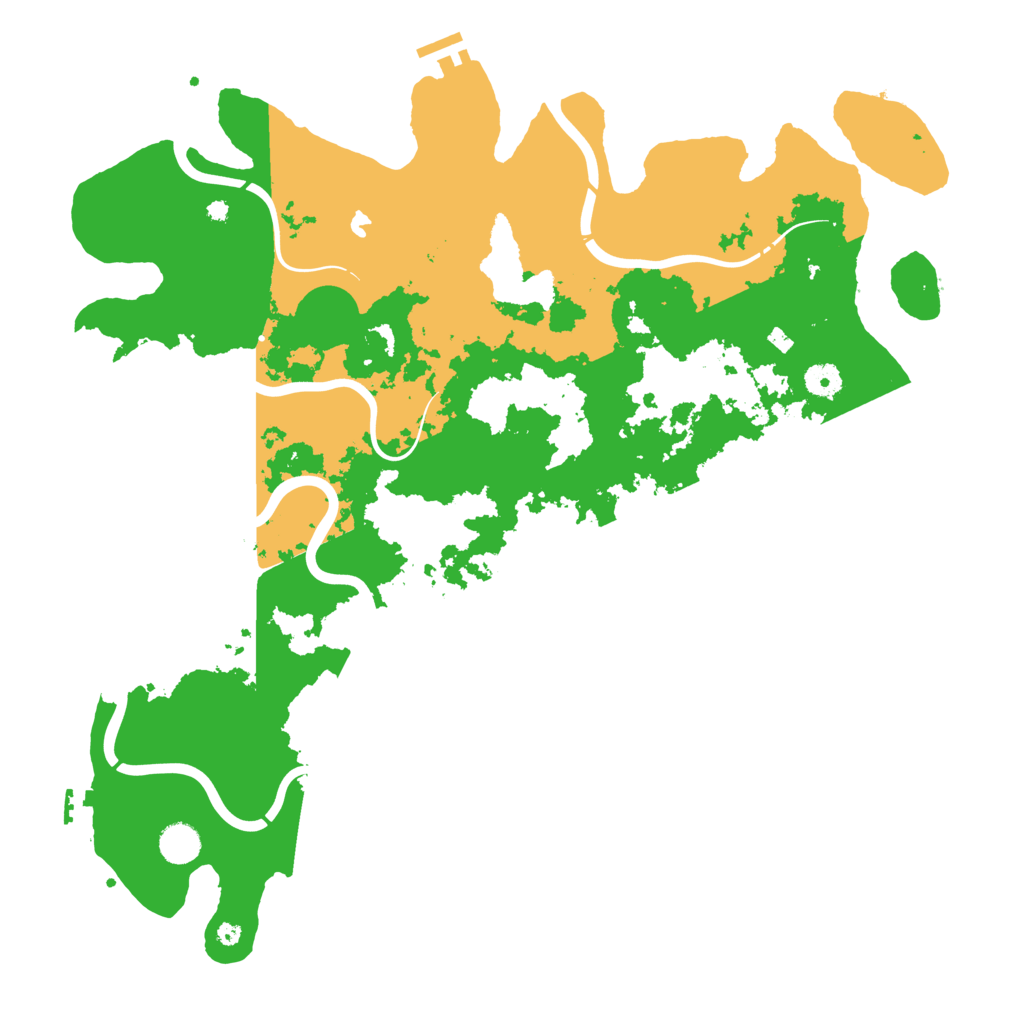 Biome Rust Map: Procedural Map, Size: 4400, Seed: 25142043