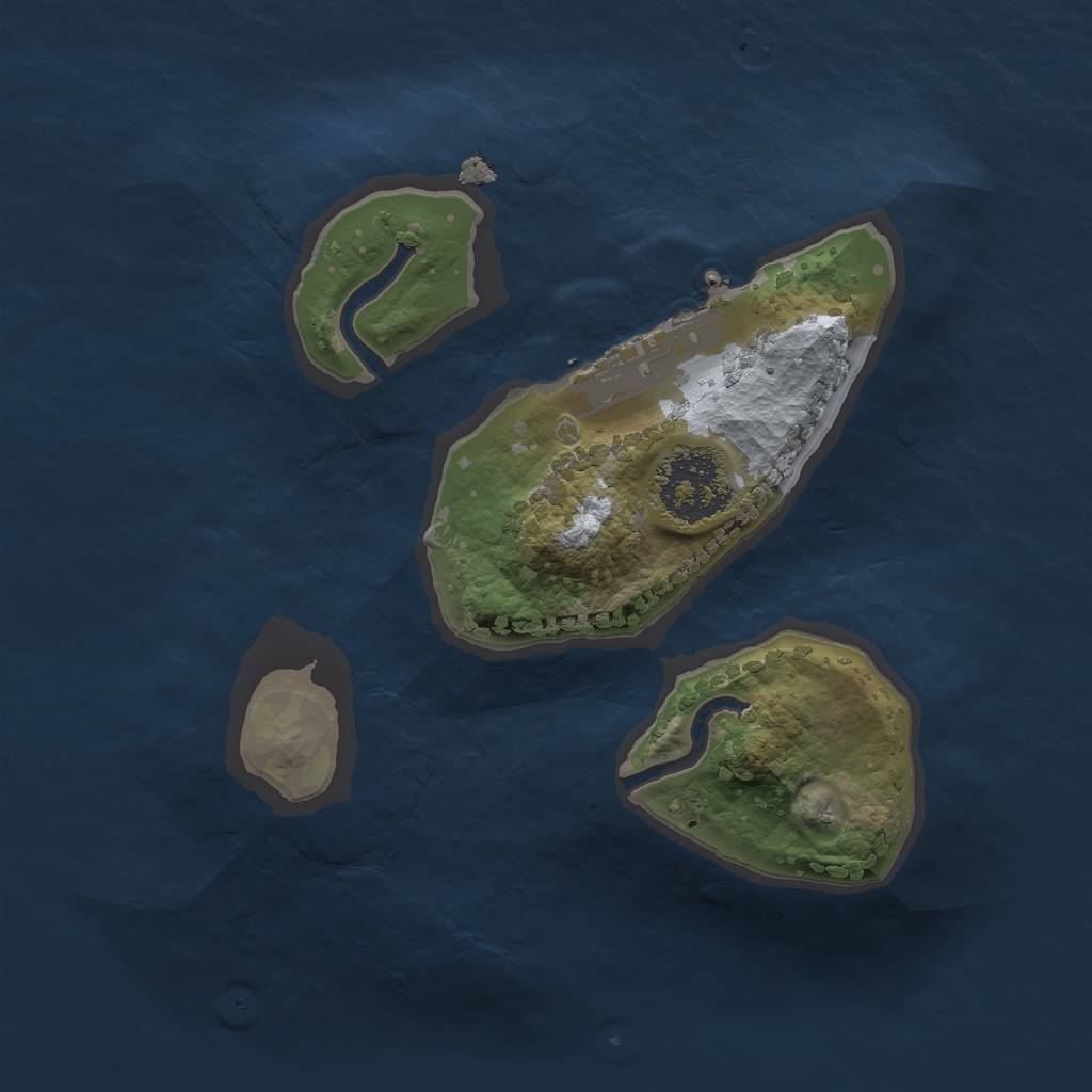 Rust Map: Procedural Map, Size: 1600, Seed: 1453511446, 4 Monuments