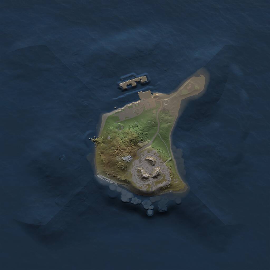 Rust Map: Procedural Map, Size: 1500, Seed: 9364, 3 Monuments