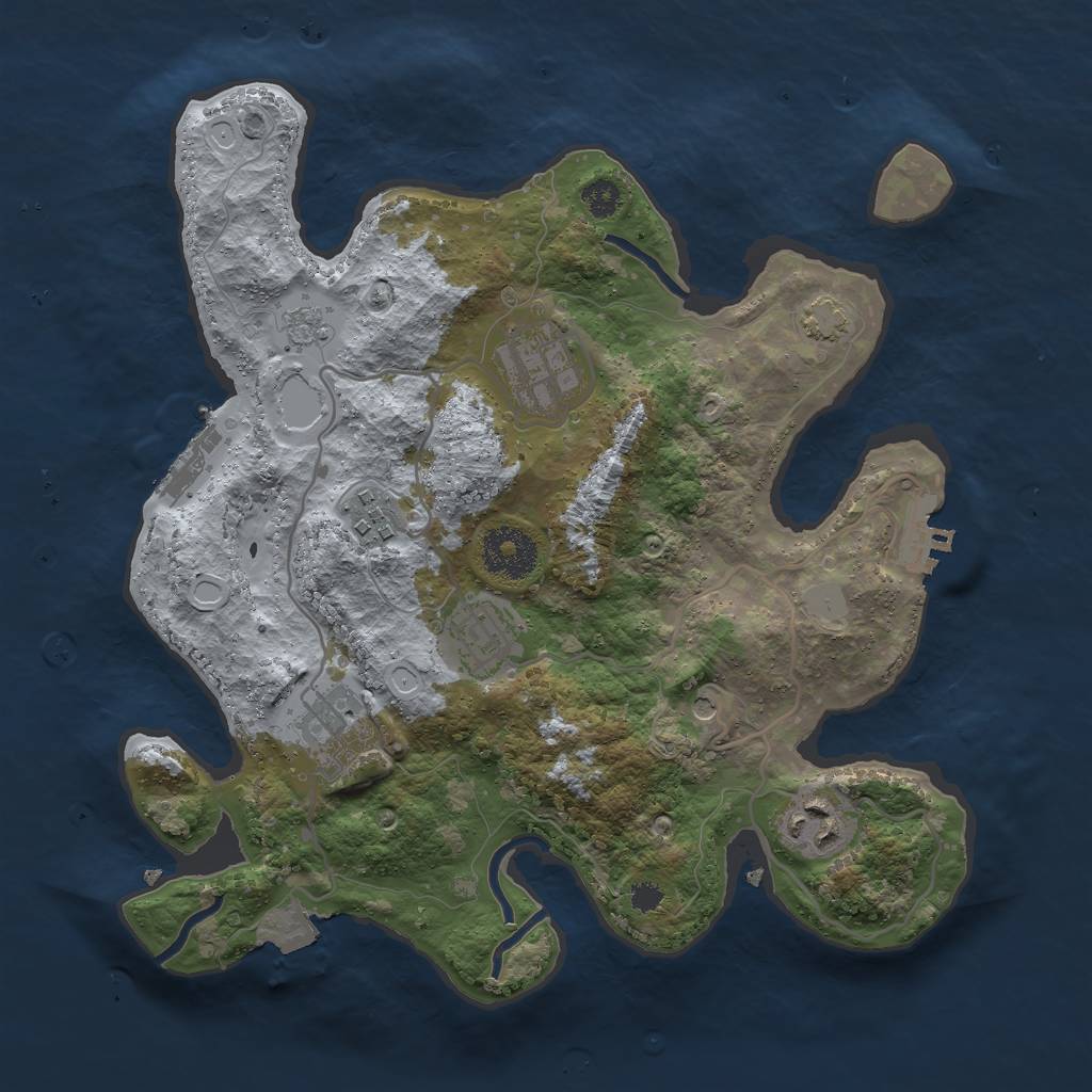 Rust Map: Procedural Map, Size: 3000, Seed: 450267207, 13 Monuments