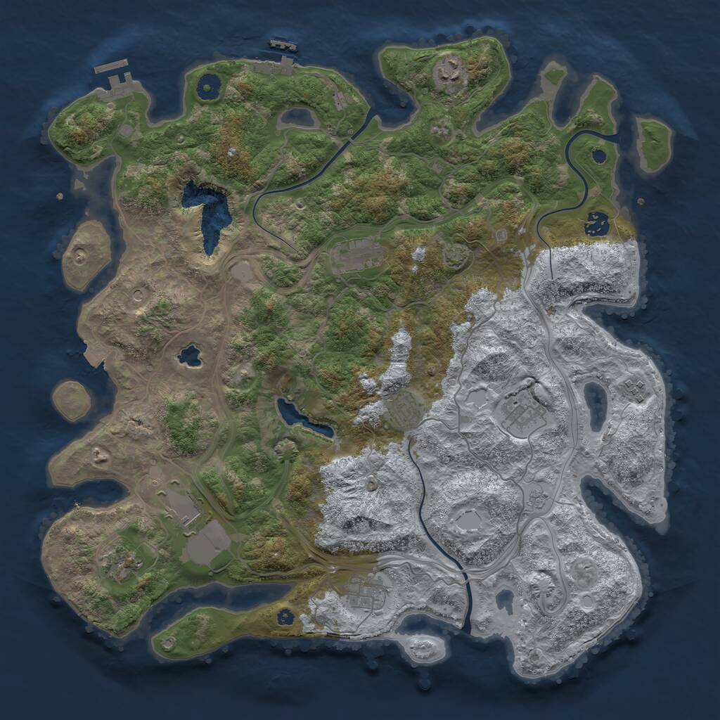 Rust Map: Procedural Map, Size: 4250, Seed: 281103562, 15 Monuments