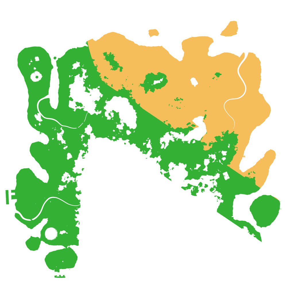 Biome Rust Map: Procedural Map, Size: 4158, Seed: 1579