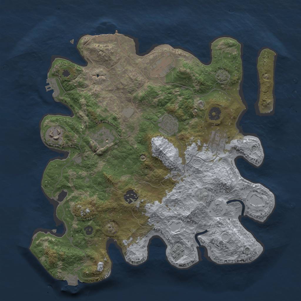 Rust Map: Procedural Map, Size: 3400, Seed: 82623092, 15 Monuments