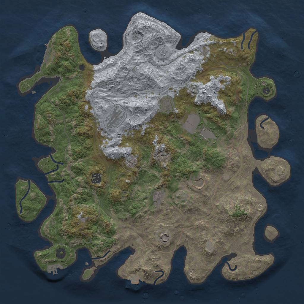 Rust Map: Procedural Map, Size: 4250, Seed: 11251972, 16 Monuments