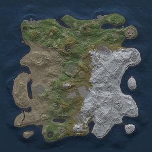 Thumbnail Rust Map: Procedural Map, Size: 3500, Seed: 6243119, 18 Monuments