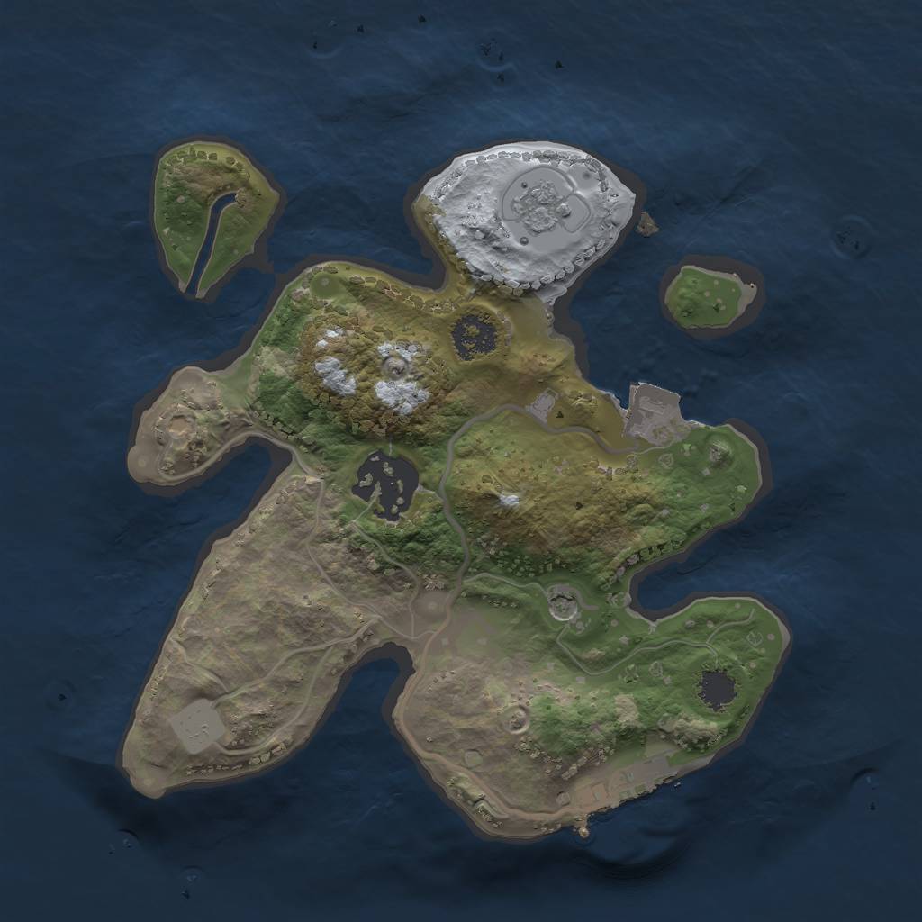 Rust Map: Procedural Map, Size: 2100, Seed: 1446548359, 7 Monuments