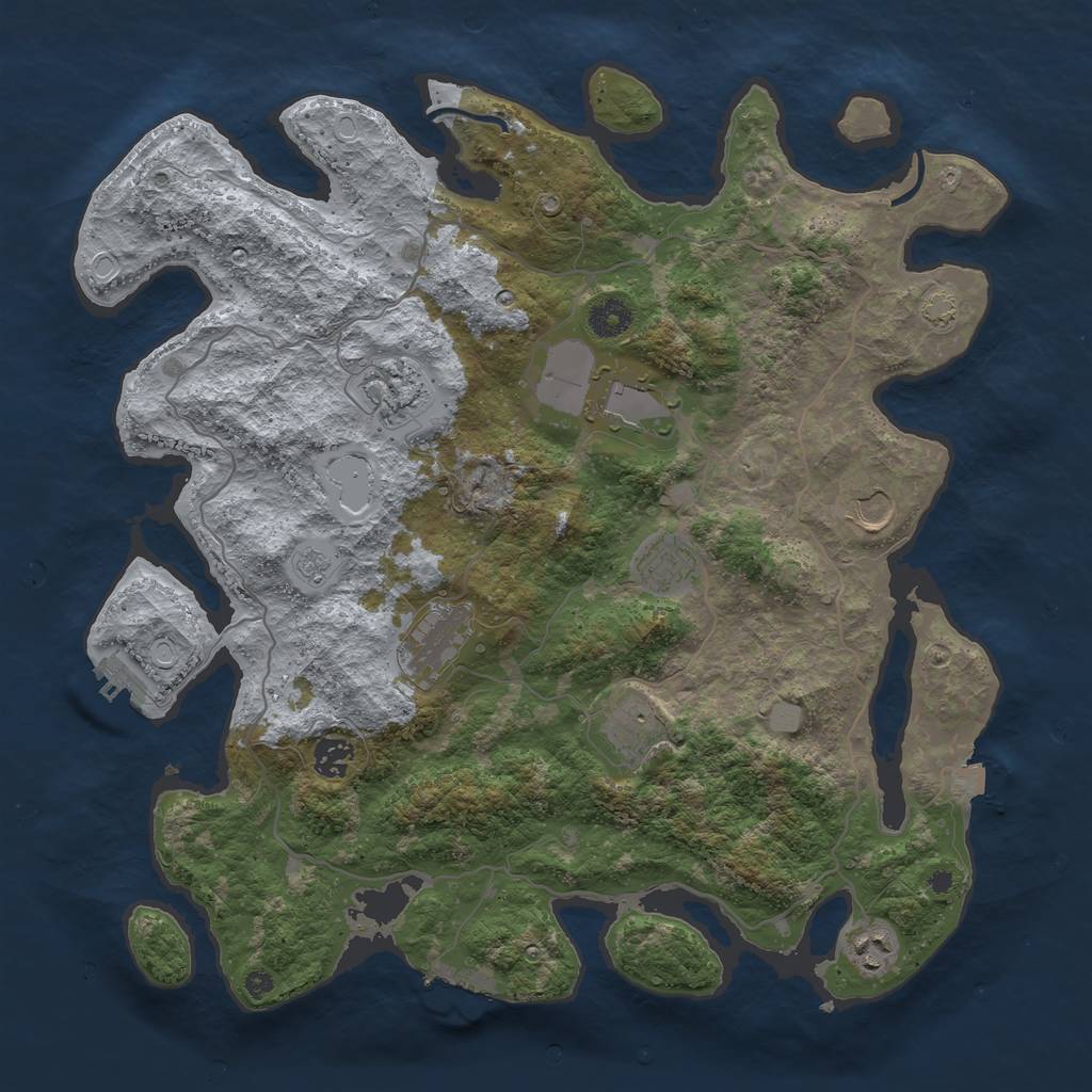 Rust Map: Procedural Map, Size: 4000, Seed: 1572127328, 15 Monuments