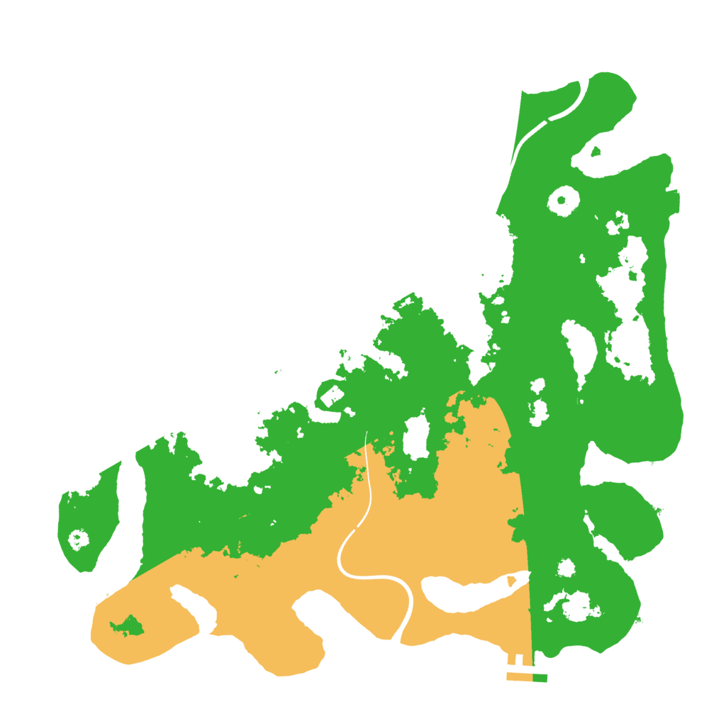 Biome Rust Map: Procedural Map, Size: 3600, Seed: 92934828