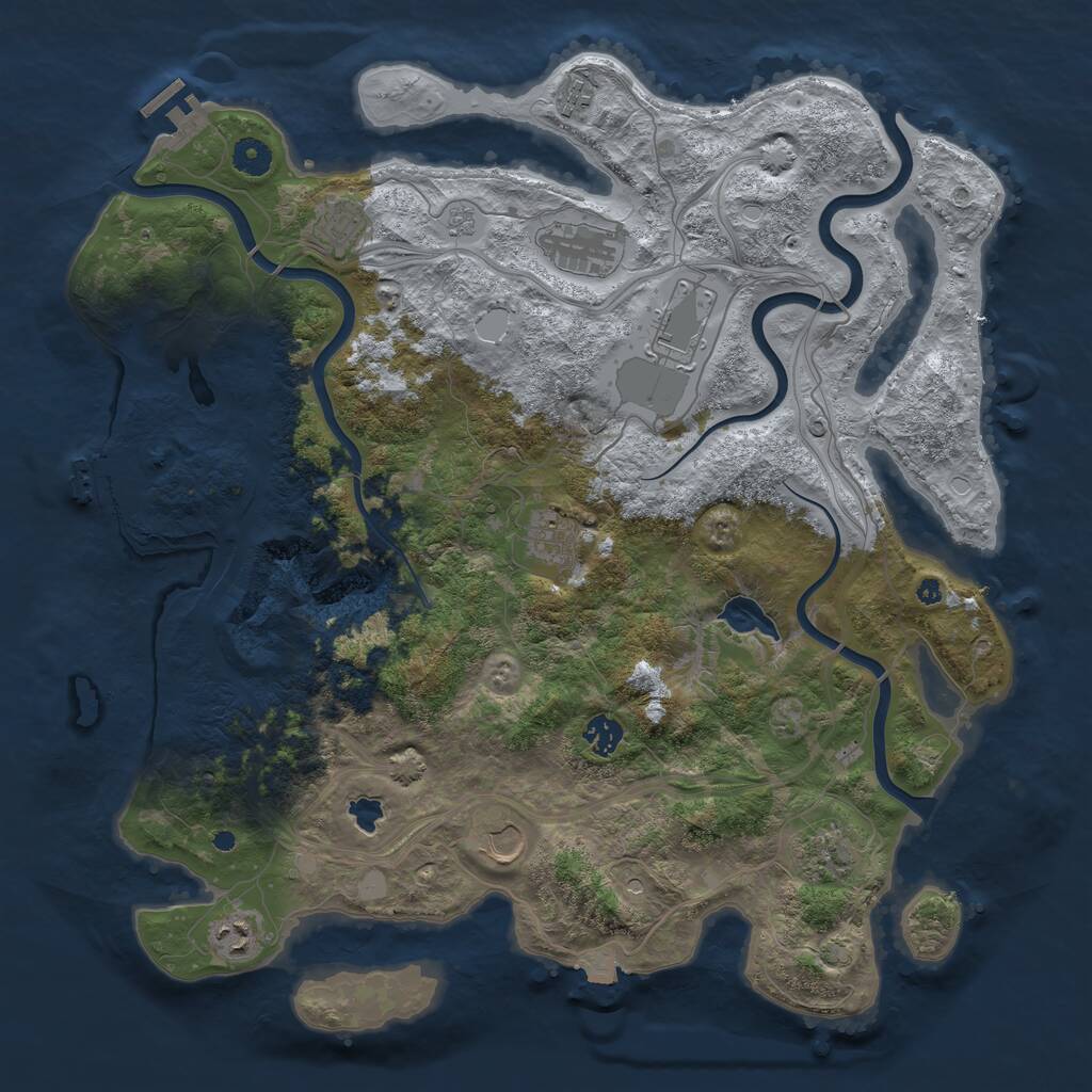 Rust Map: Procedural Map, Size: 4250, Seed: 29955856, 15 Monuments