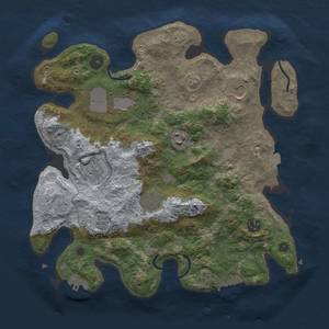 Thumbnail Rust Map: Procedural Map, Size: 3500, Seed: 104642613, 15 Monuments