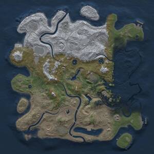 Thumbnail Rust Map: Procedural Map, Size: 4300, Seed: 1869197515, 17 Monuments