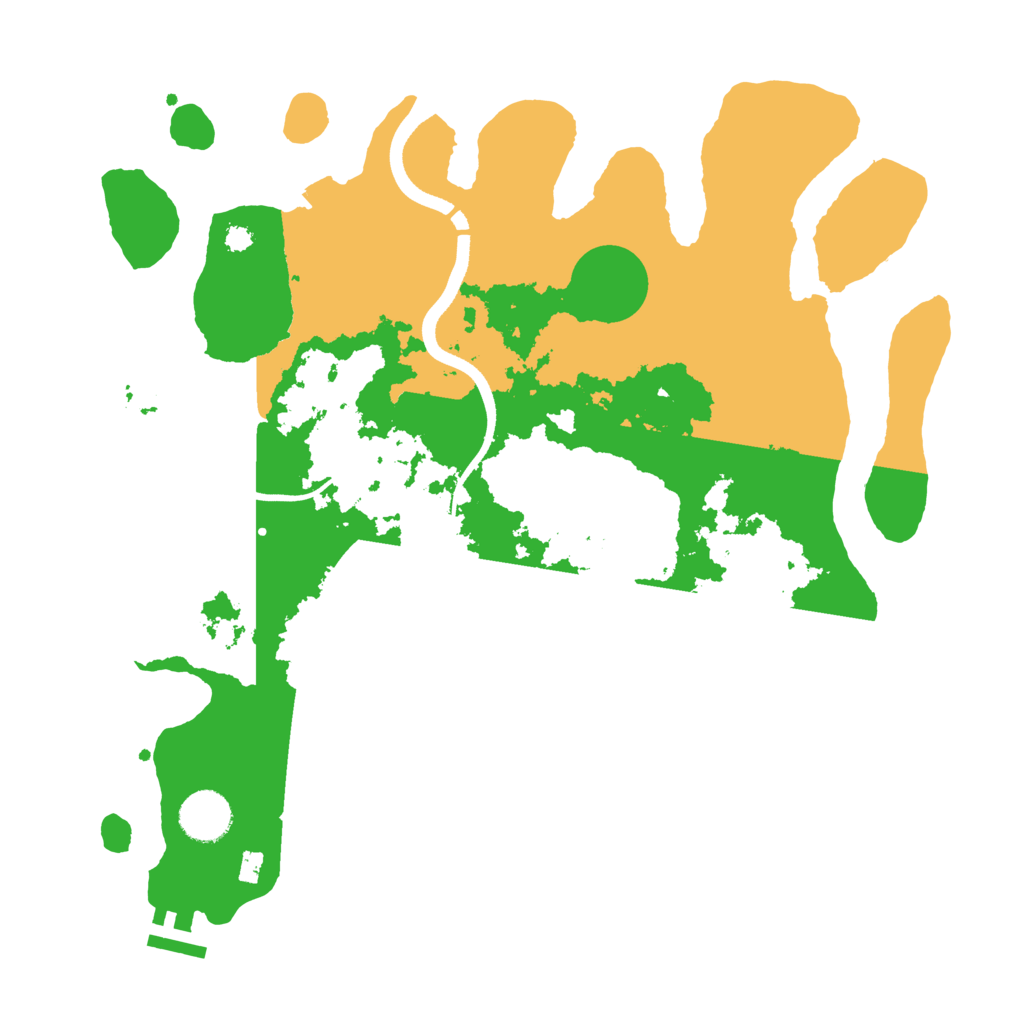 Biome Rust Map: Procedural Map, Size: 3500, Seed: 73714586