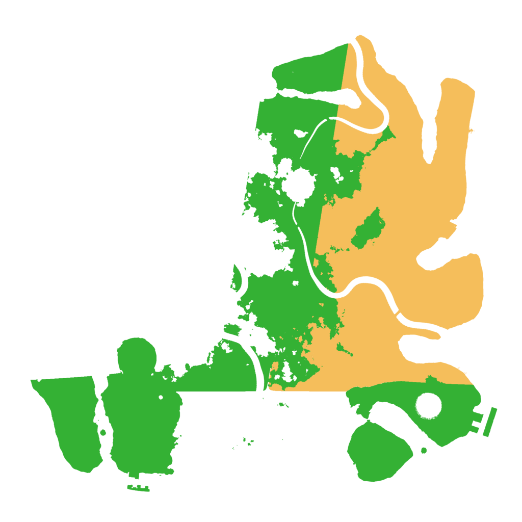 Biome Rust Map: Procedural Map, Size: 3550, Seed: 1005097