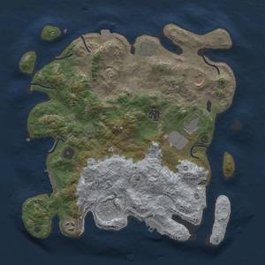 Thumbnail Rust Map: Procedural Map, Size: 3500, Seed: 1646094241, 15 Monuments