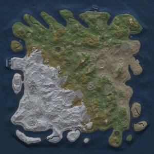 Thumbnail Rust Map: Procedural Map, Size: 4500, Seed: 10630, 17 Monuments