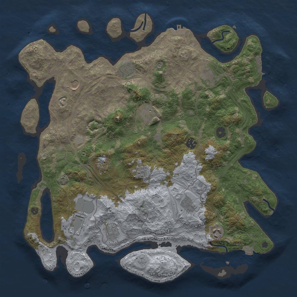 Rust Map: Procedural Map, Size: 4250, Seed: 89230957, 19 Monuments