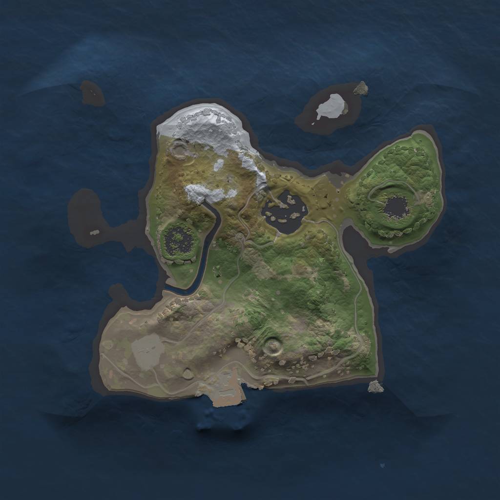 Rust Map: Procedural Map, Size: 1750, Seed: 355051591, 4 Monuments
