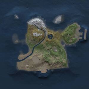 Thumbnail Rust Map: Procedural Map, Size: 1750, Seed: 355051591, 3 Monuments