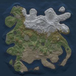 Thumbnail Rust Map: Procedural Map, Size: 3500, Seed: 111333111, 16 Monuments