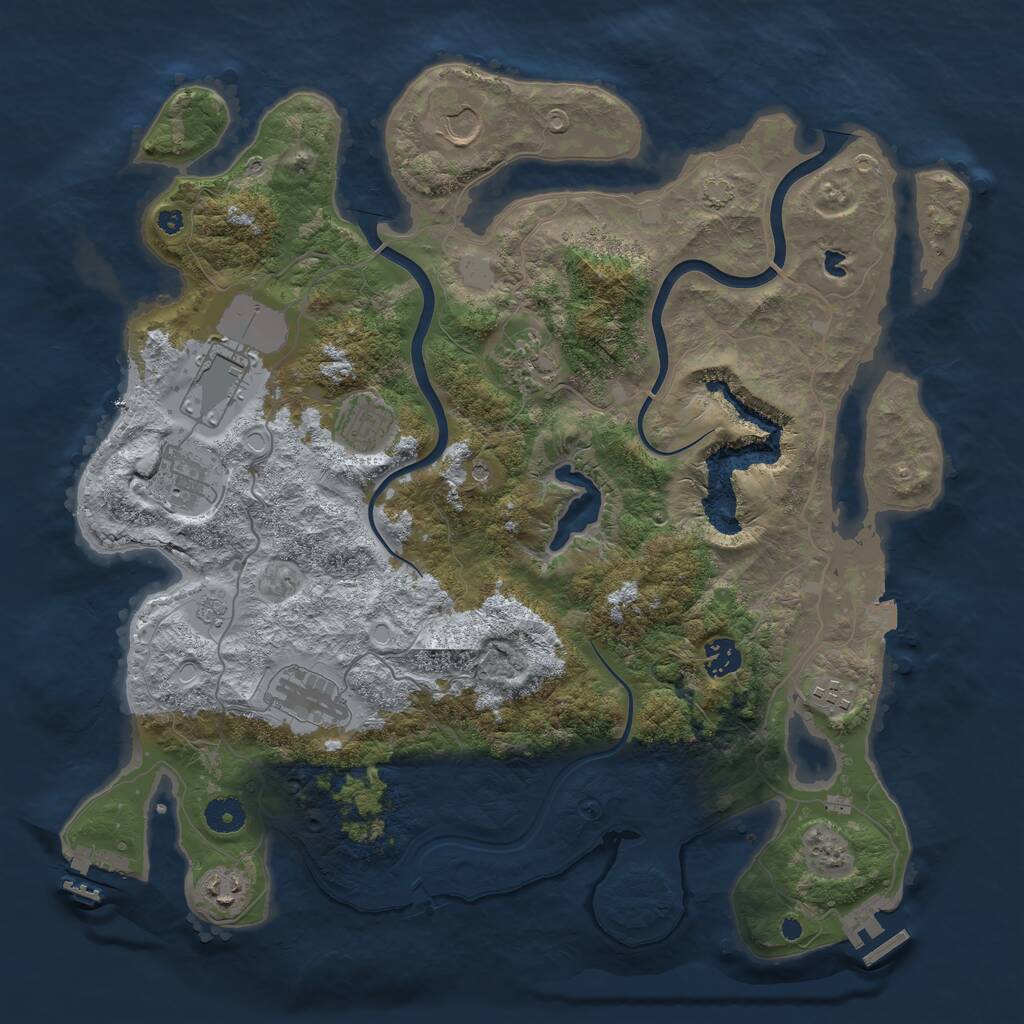 Rust Map: Procedural Map, Size: 4000, Seed: 904750065, 15 Monuments