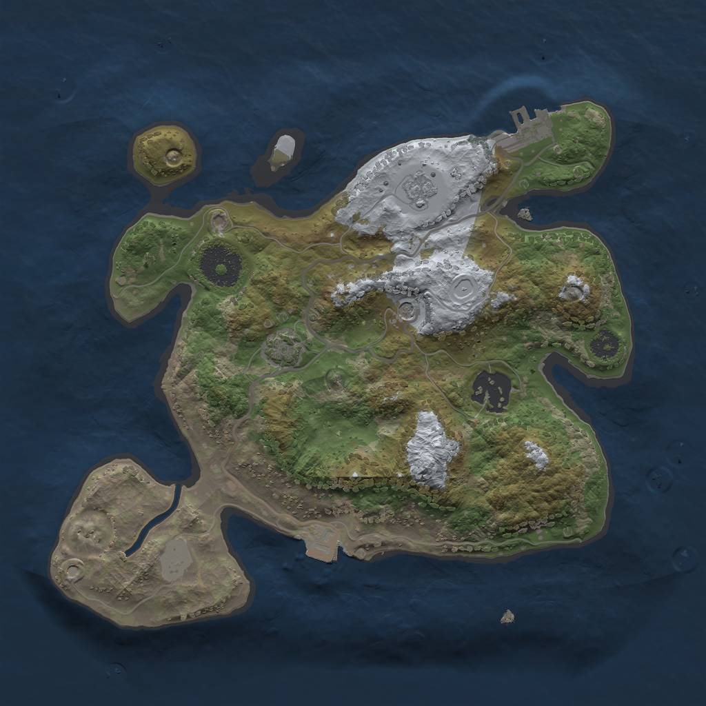 Rust Map: Procedural Map, Size: 2600, Seed: 2013303269, 8 Monuments