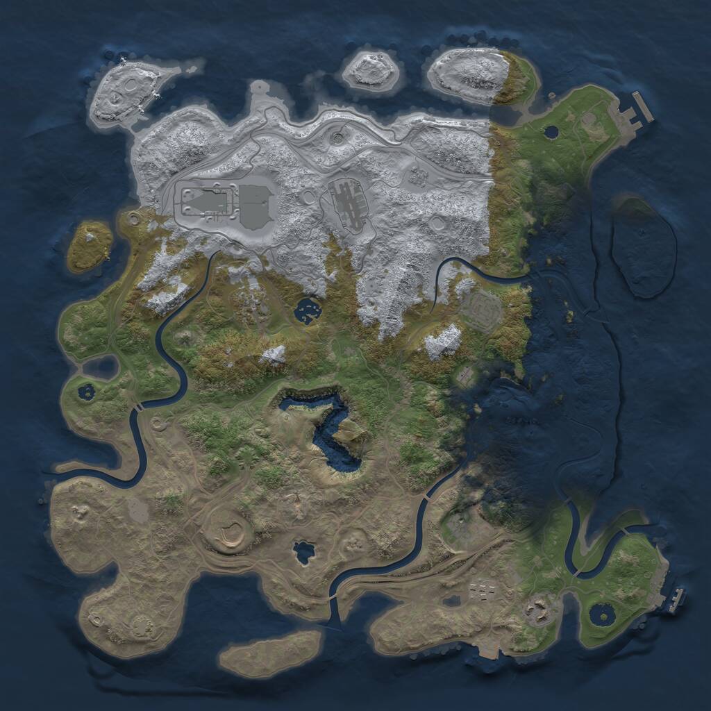 Rust Map: Procedural Map, Size: 4250, Seed: 832806961, 15 Monuments