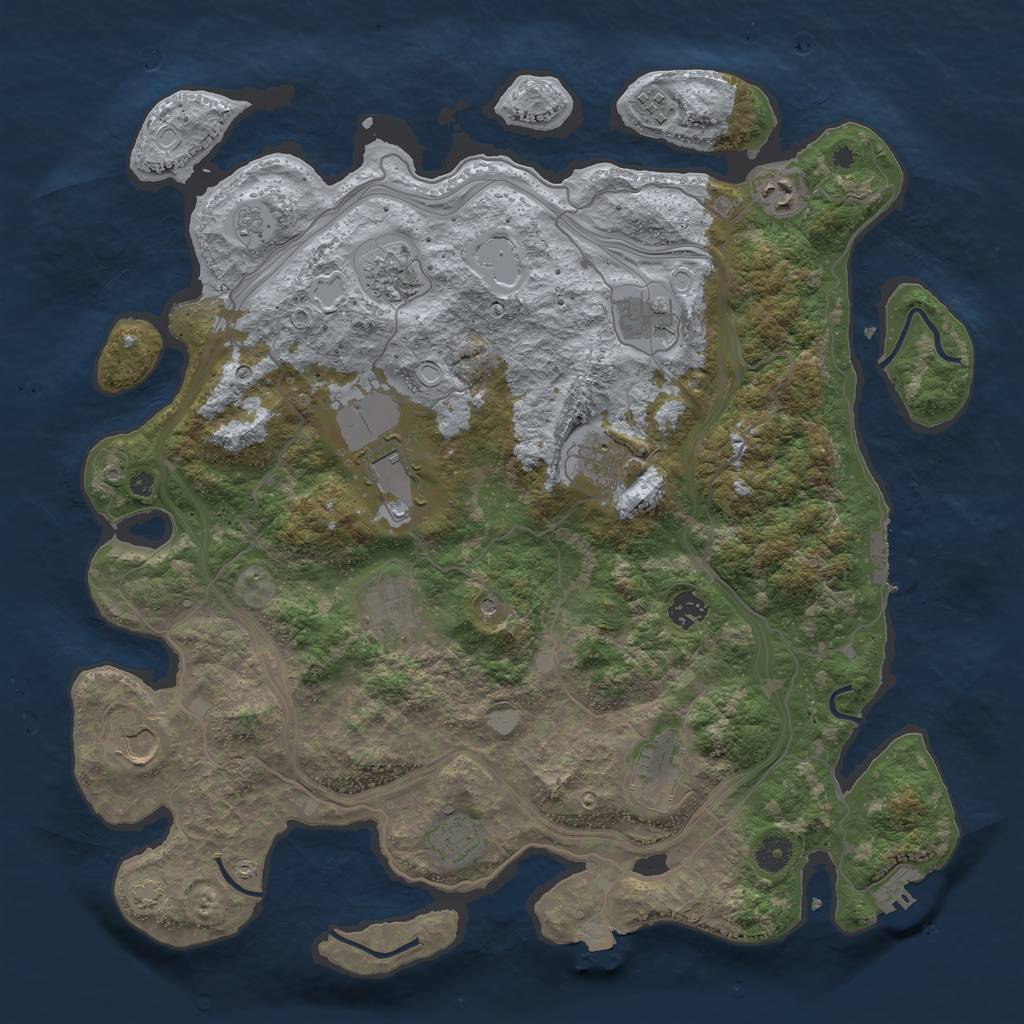 Rust Map: Procedural Map, Size: 4250, Seed: 832806961, 19 Monuments