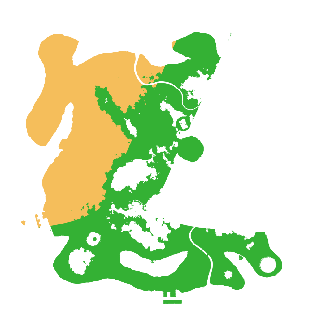 Biome Rust Map: Procedural Map, Size: 3500, Seed: 736302774