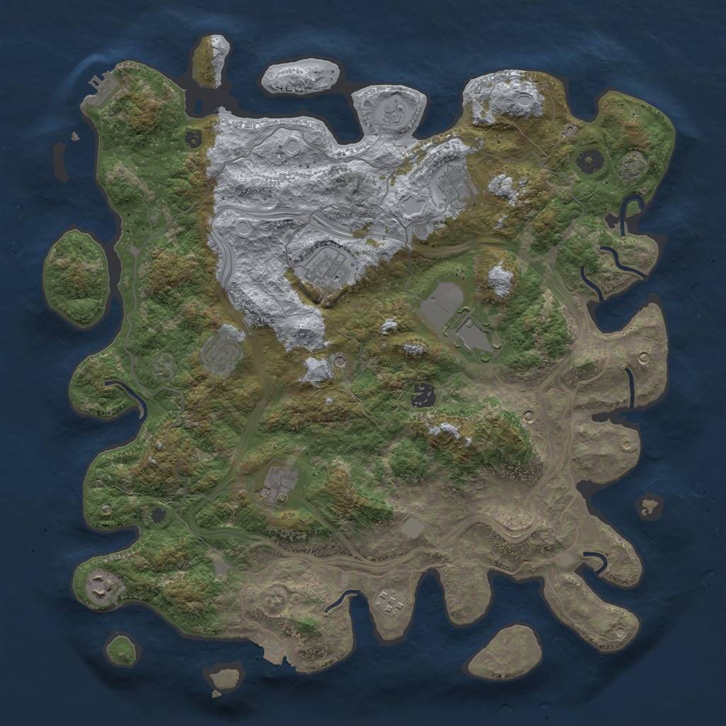Rust Map: Procedural Map, Size: 4250, Seed: 96451846, 15 Monuments