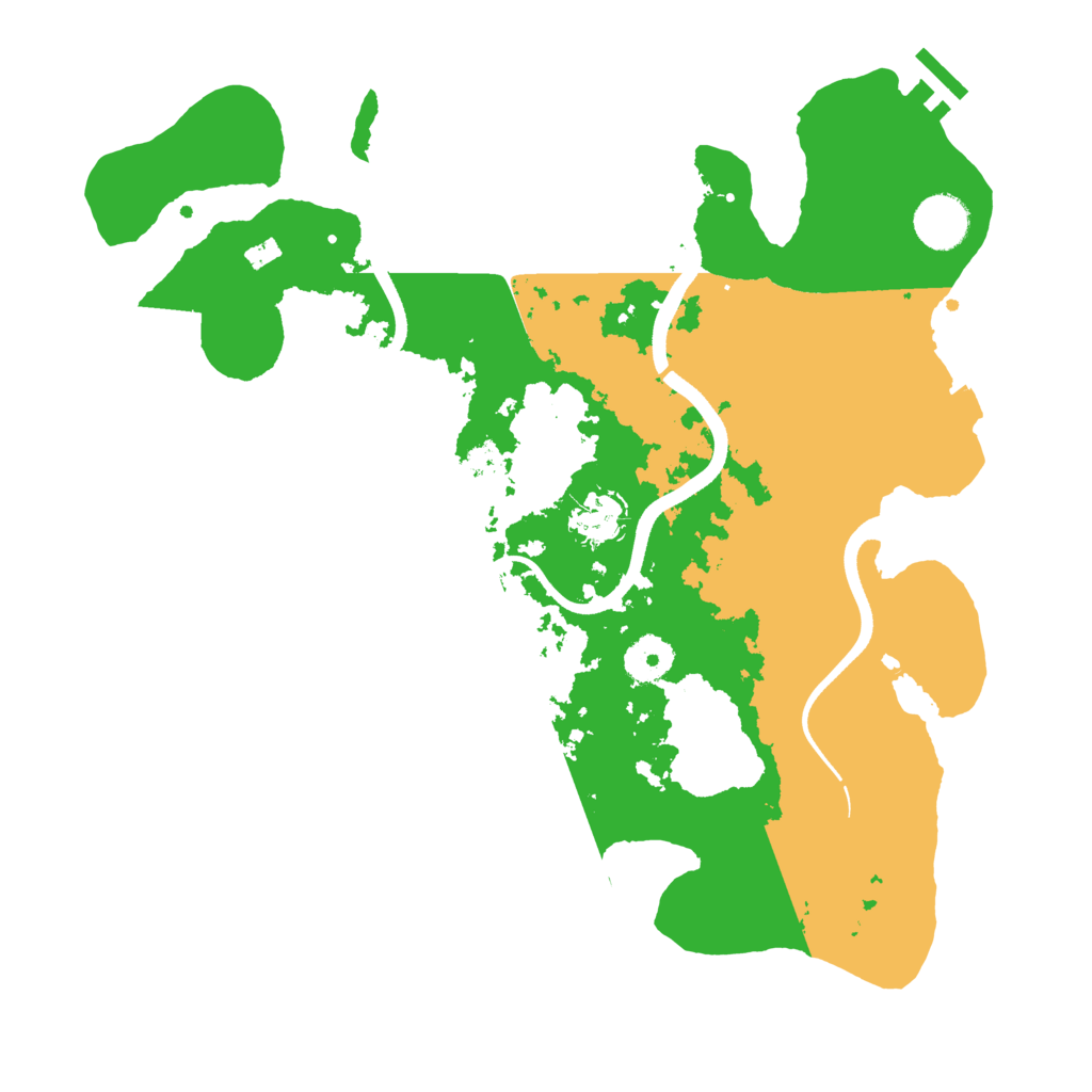 Biome Rust Map: Procedural Map, Size: 3500, Seed: 639977988