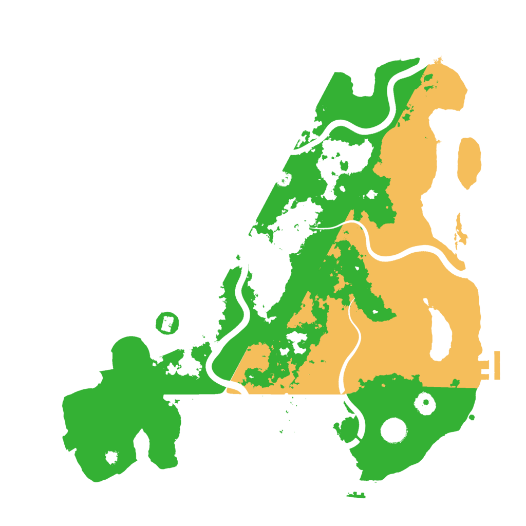 Biome Rust Map: Procedural Map, Size: 3700, Seed: 78779250