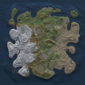 Thumbnail Rust Map: Procedural Map, Size: 3600, Seed: 59164466, 18 Monuments