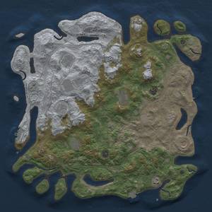 Thumbnail Rust Map: Procedural Map, Size: 4500, Seed: 148720441, 18 Monuments