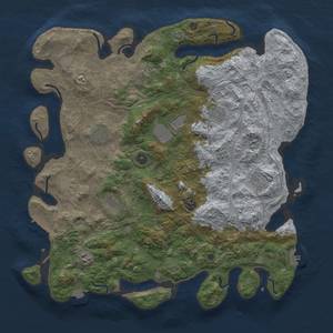 Thumbnail Rust Map: Procedural Map, Size: 4500, Seed: 502241231, 18 Monuments