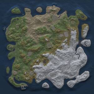 Thumbnail Rust Map: Procedural Map, Size: 4500, Seed: 972255714, 17 Monuments