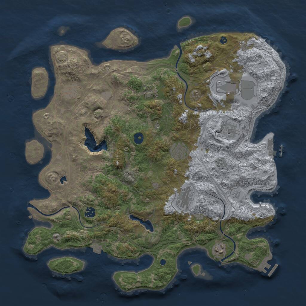 Rust Map: Procedural Map, Size: 4250, Seed: 31591983, 15 Monuments