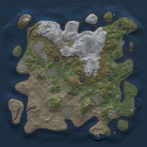 Thumbnail Rust Map: Procedural Map, Size: 3500, Seed: 315945206, 16 Monuments