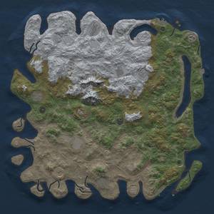 Thumbnail Rust Map: Procedural Map, Size: 5000, Seed: 793891911, 19 Monuments