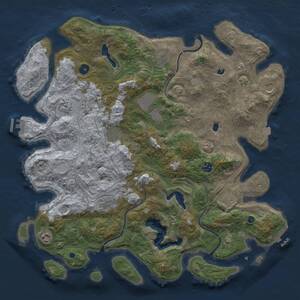 Thumbnail Rust Map: Procedural Map, Size: 4500, Seed: 1999215850, 16 Monuments