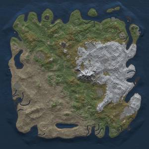 Thumbnail Rust Map: Procedural Map, Size: 5000, Seed: 253545, 19 Monuments