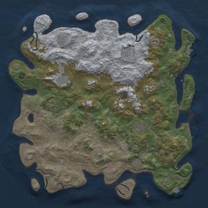 Thumbnail Rust Map: Procedural Map, Size: 4800, Seed: 936827882, 19 Monuments