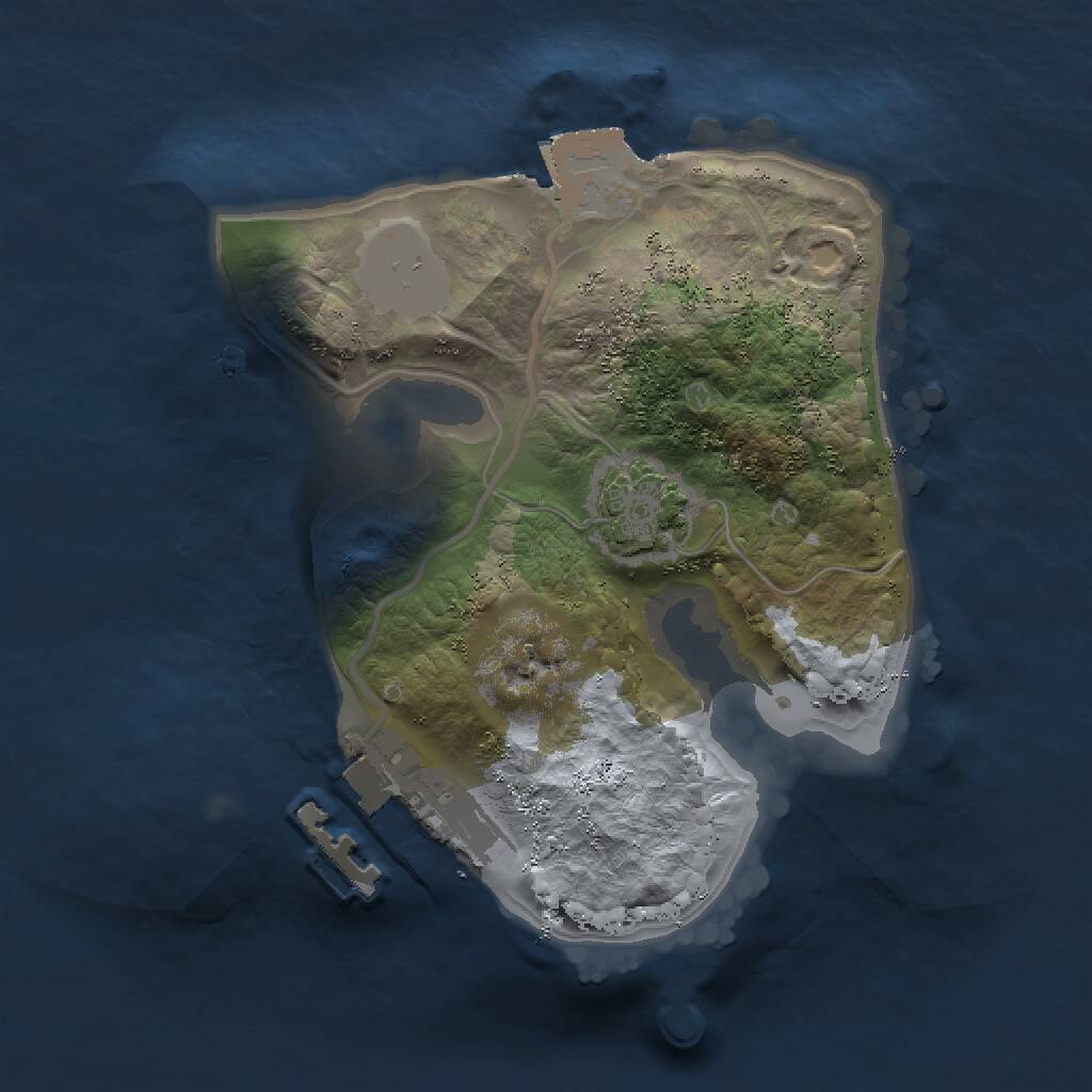 Rust Map: Procedural Map, Size: 1500, Seed: 48948189, 3 Monuments