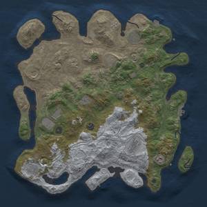 Thumbnail Rust Map: Procedural Map, Size: 4250, Seed: 600334121, 19 Monuments
