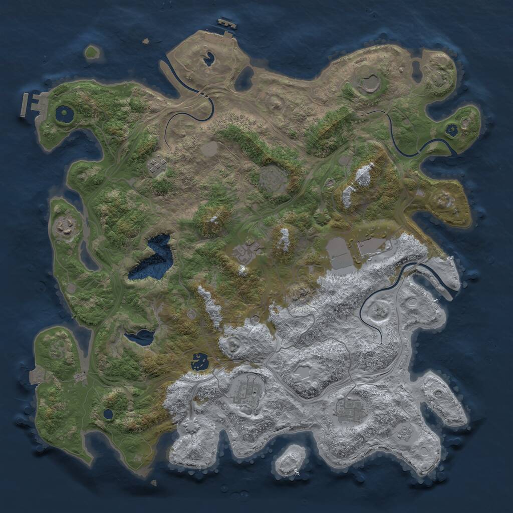 Rust Map: Procedural Map, Size: 4250, Seed: 63119628, 15 Monuments