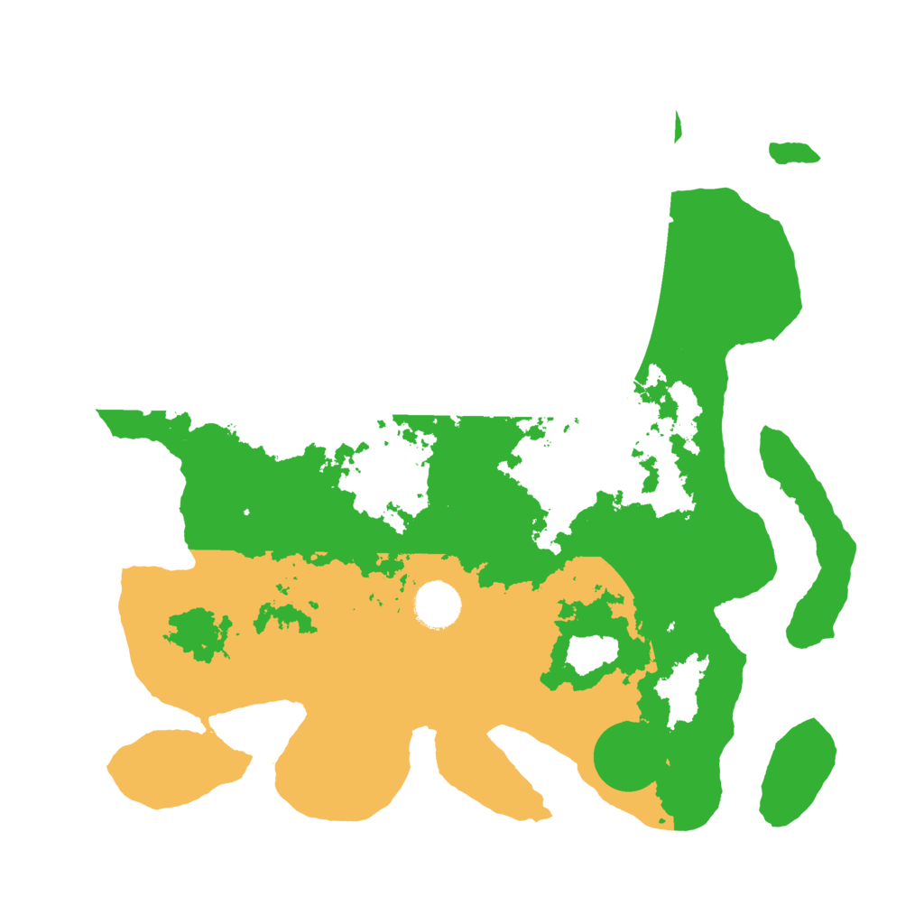 Biome Rust Map: Barren, Size: 3500, Seed: 10448529