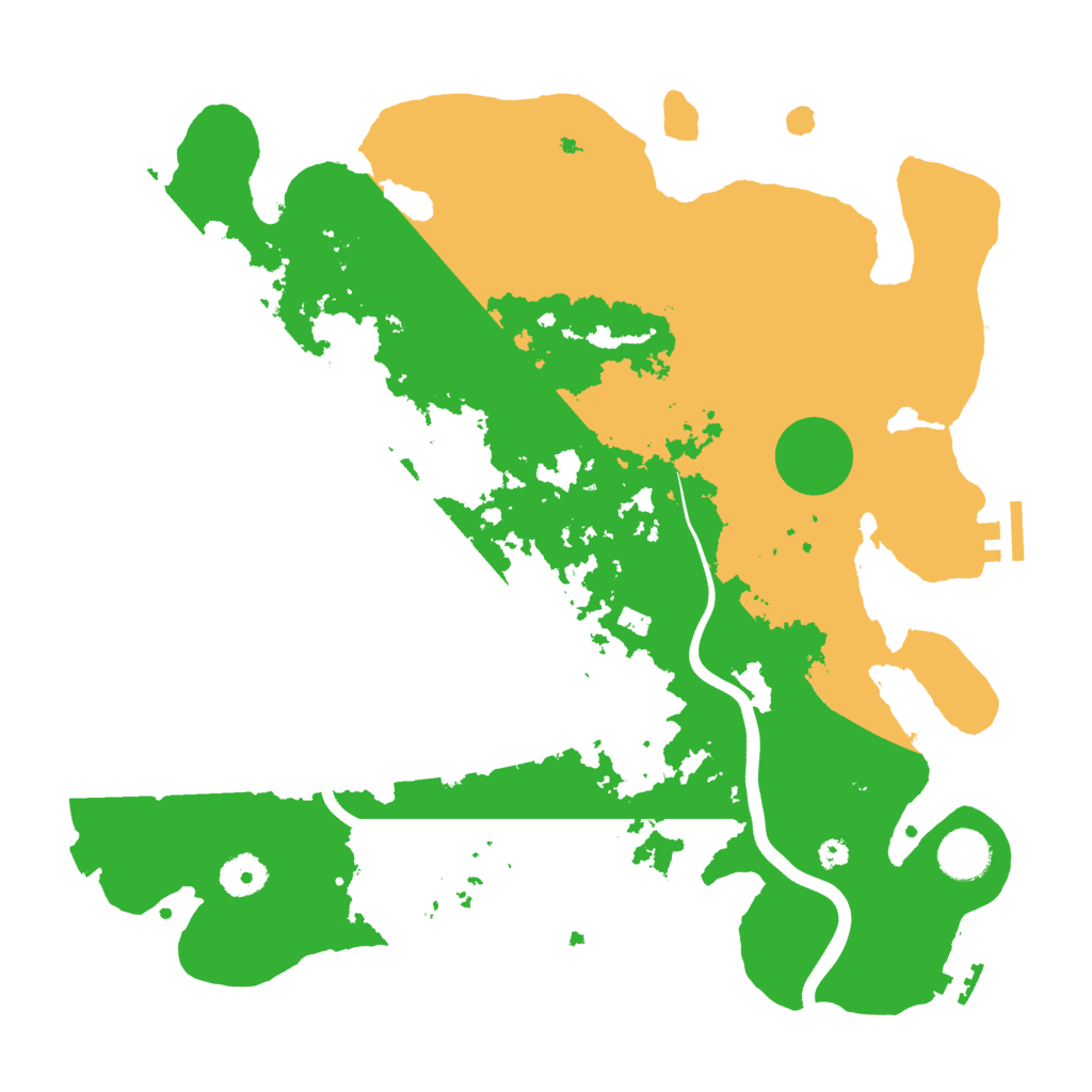 Biome Rust Map: Procedural Map, Size: 3700, Seed: 92370393