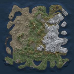 Thumbnail Rust Map: Procedural Map, Size: 4100, Seed: 46566, 19 Monuments